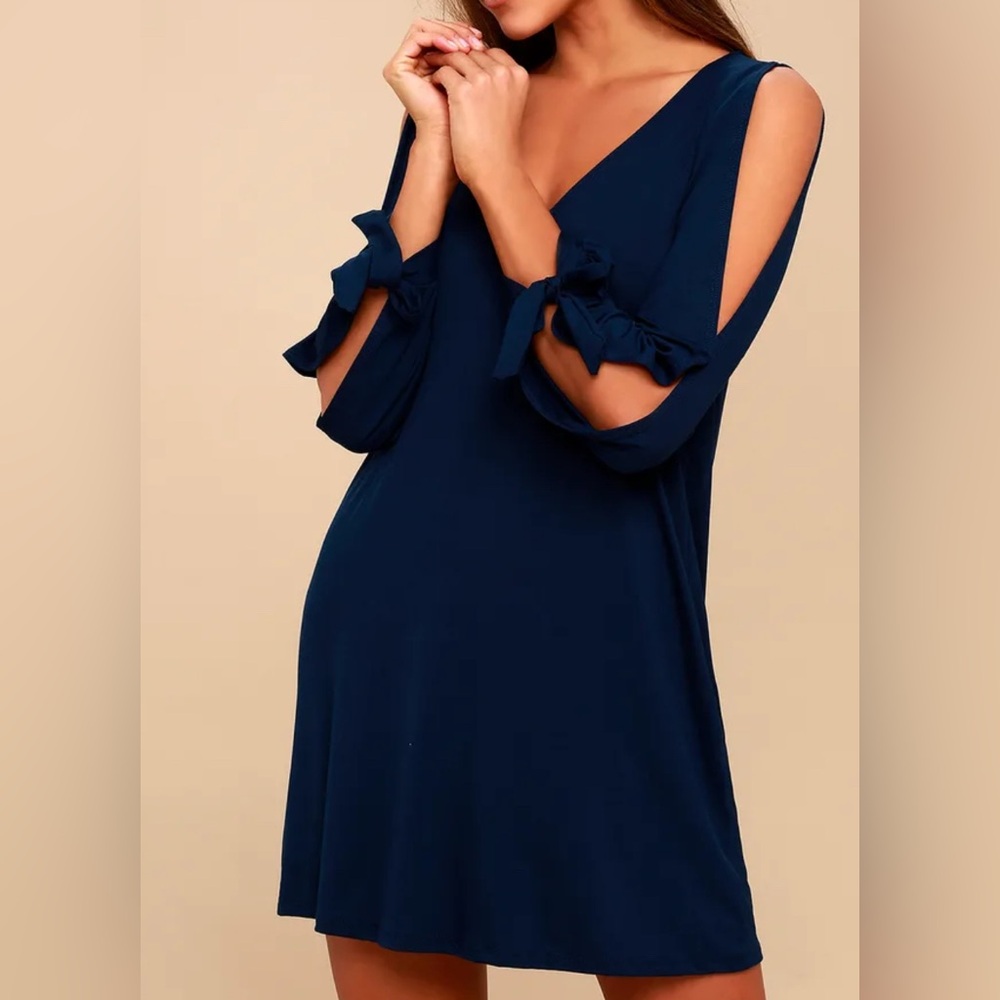 NWT Lulus Navy Blue Shift Dress